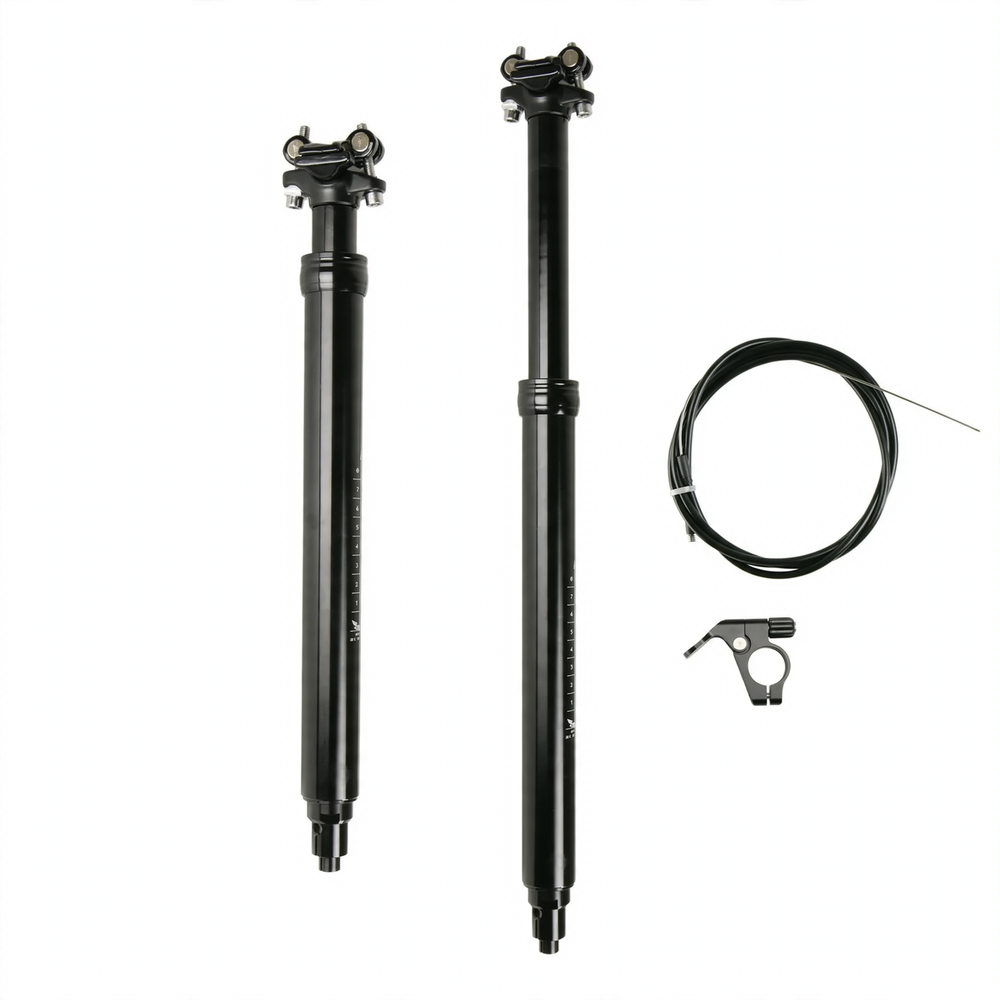 Aluminum seat post, 125 mm adjustable stroke, various diameters