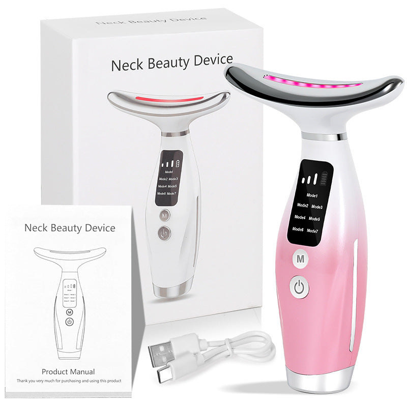 Portable beauty device for face and neck