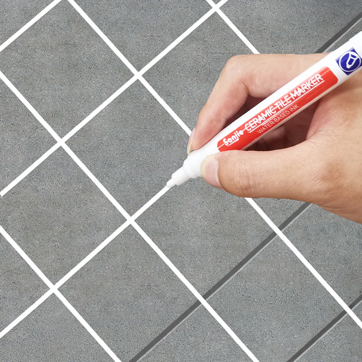 Grout pen for ceramic tiles in various colors