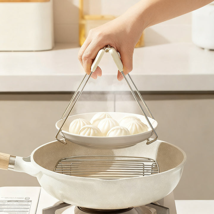 Heat protection tongs for bowls and plates