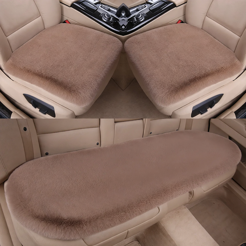 Plush car seat cushion, winter version