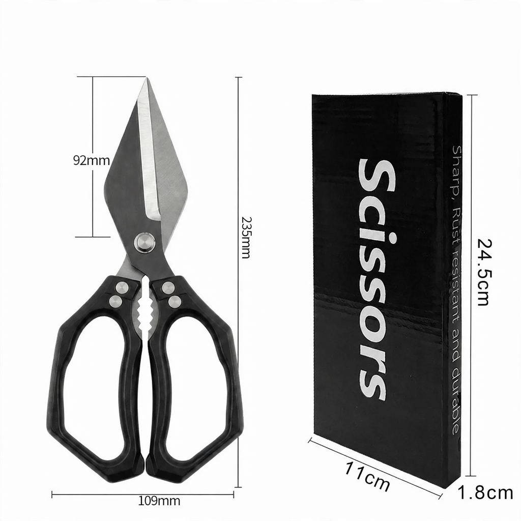 Kitchen scissors made of stainless steel