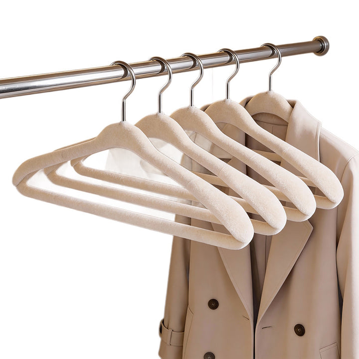 Flocked hangers, non-slip, wide shoulders