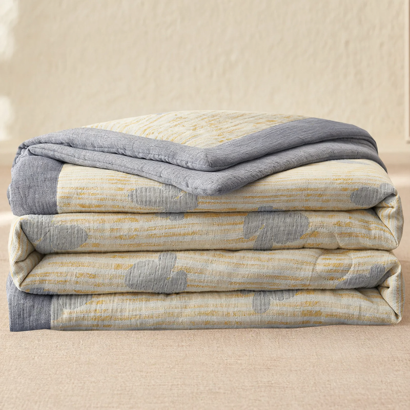 Cotton summer blanket, lightweight and breathable, washable