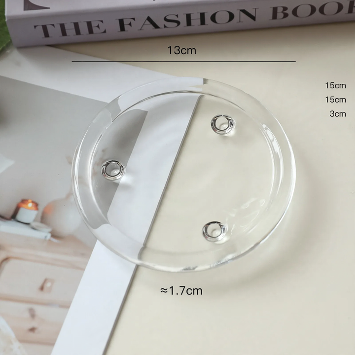 Glass bowl with pearl decoration, Nordic design