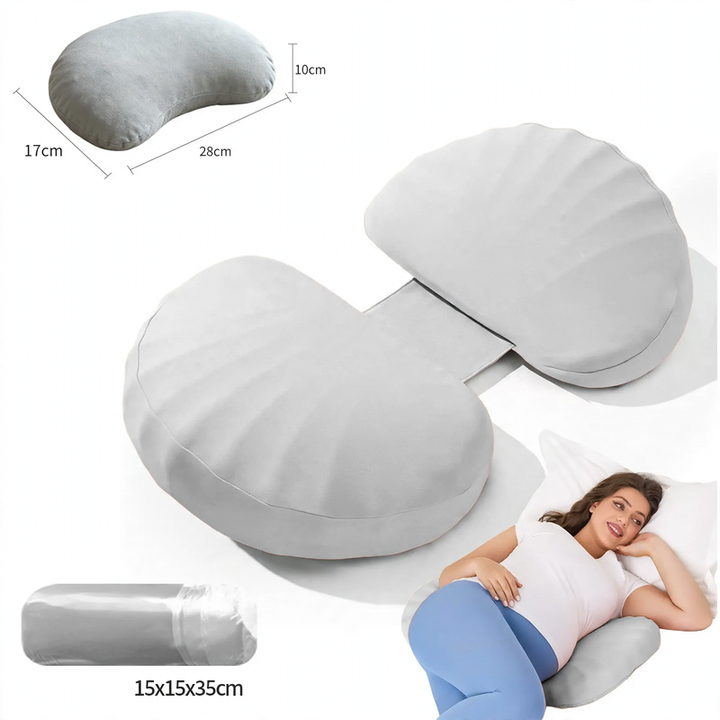 Side sleeper pillow made of memory foam for pregnant women