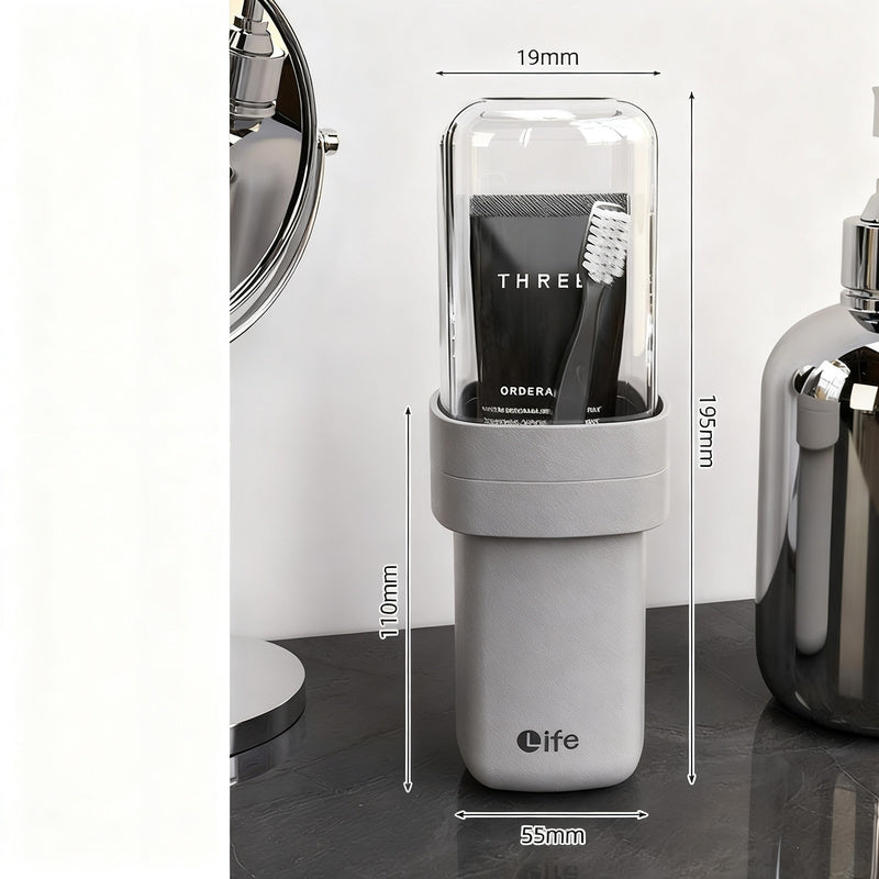 Portable dental care set with rinsing cup