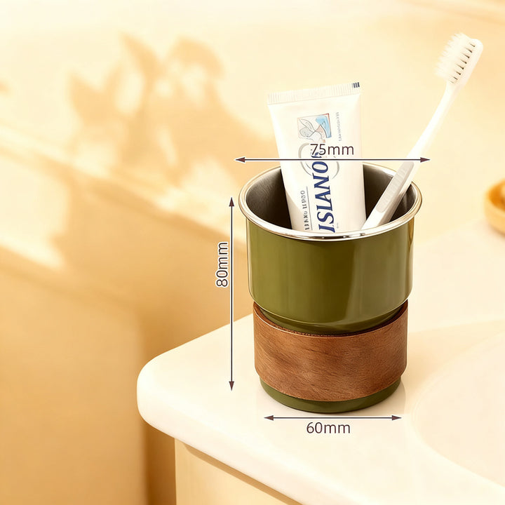 Toothbrush cup made of PET, 280 ml, square