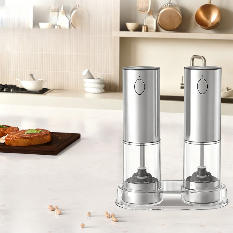 Electric pepper mill, 70 ml, stainless steel