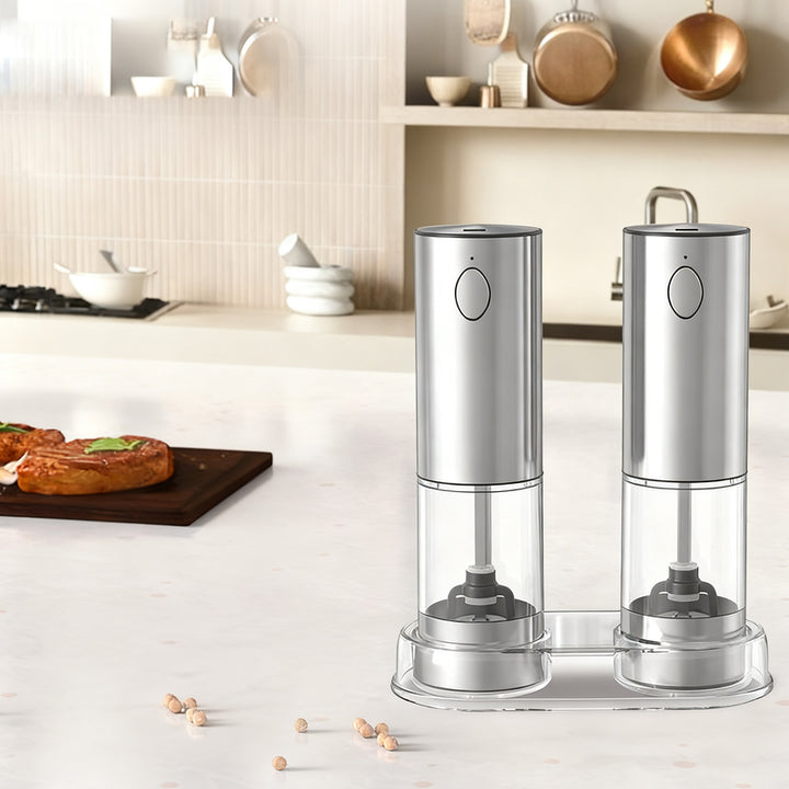 Electric pepper mill, 70 ml, stainless steel
