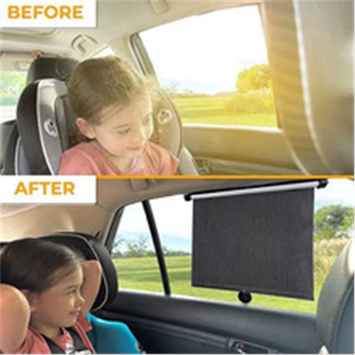 Car sunshade with suction cup, mesh fabric