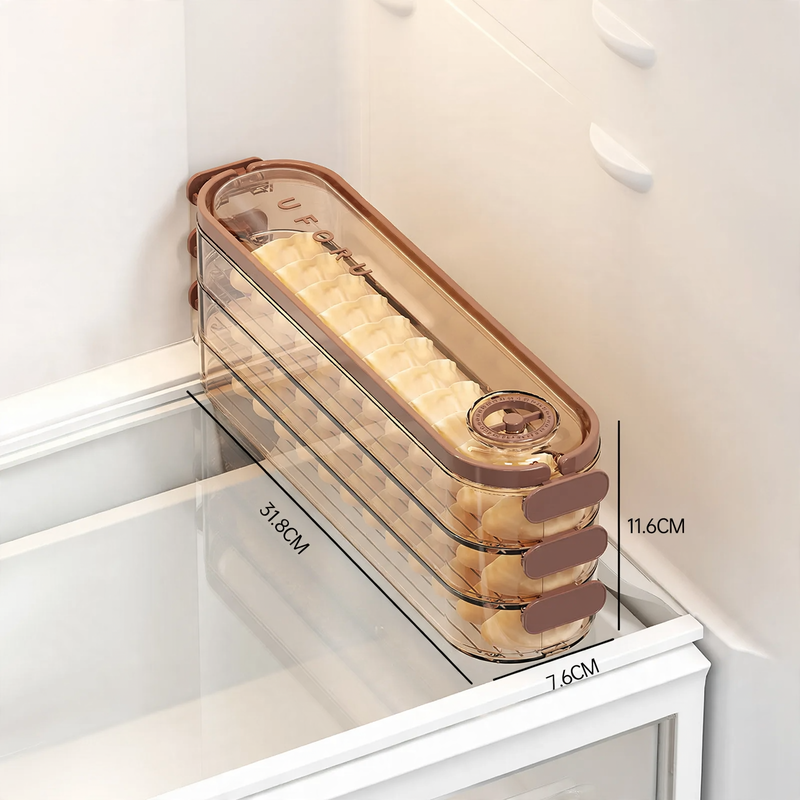 Multi-layer plastic storage box for frozen food