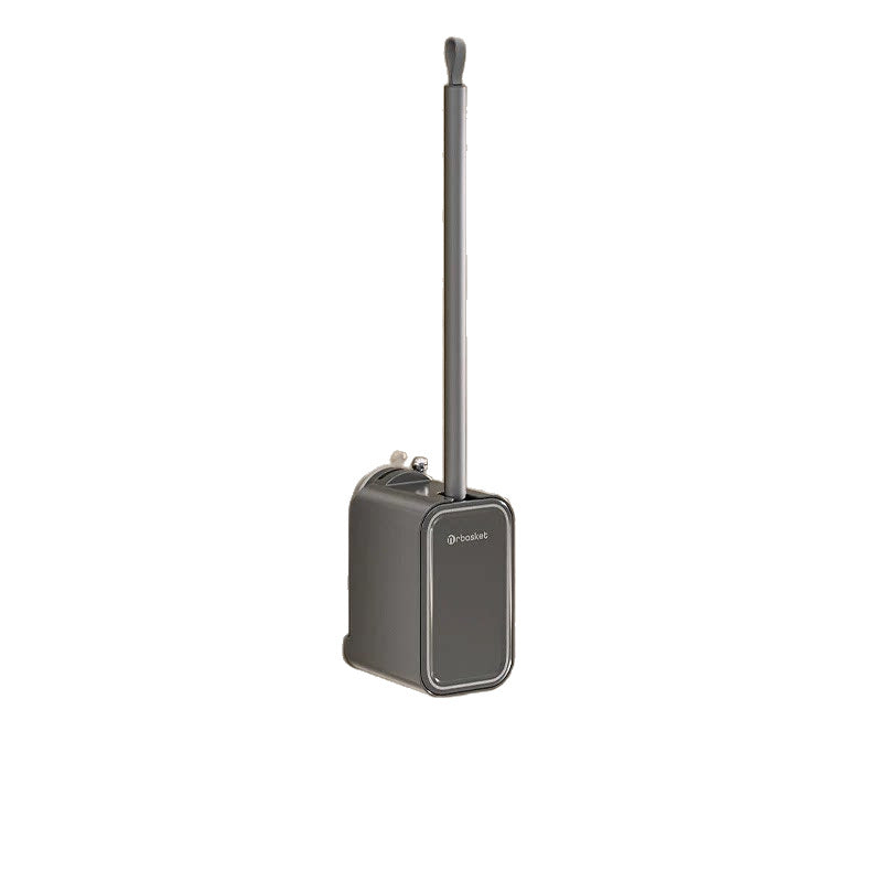 Toilet brush with suction cup, wall mountable