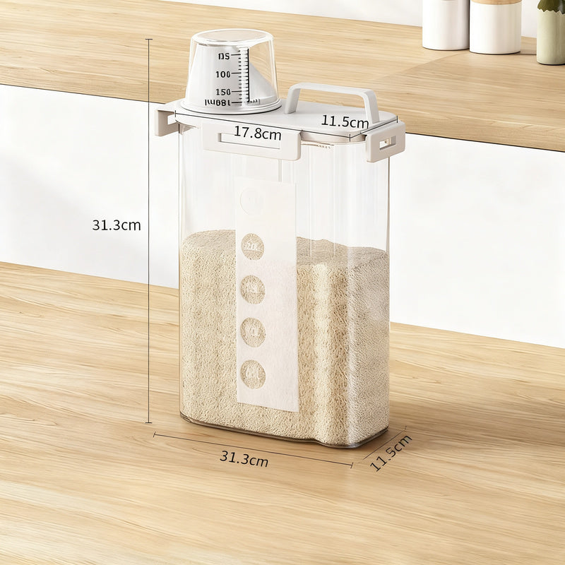 Plastic storage container with lid, airtight