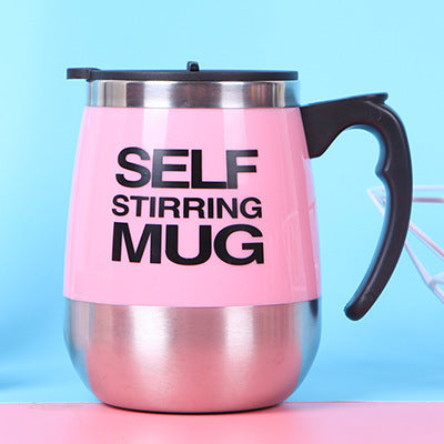 Self-stirring mug, 350 ml, stainless steel