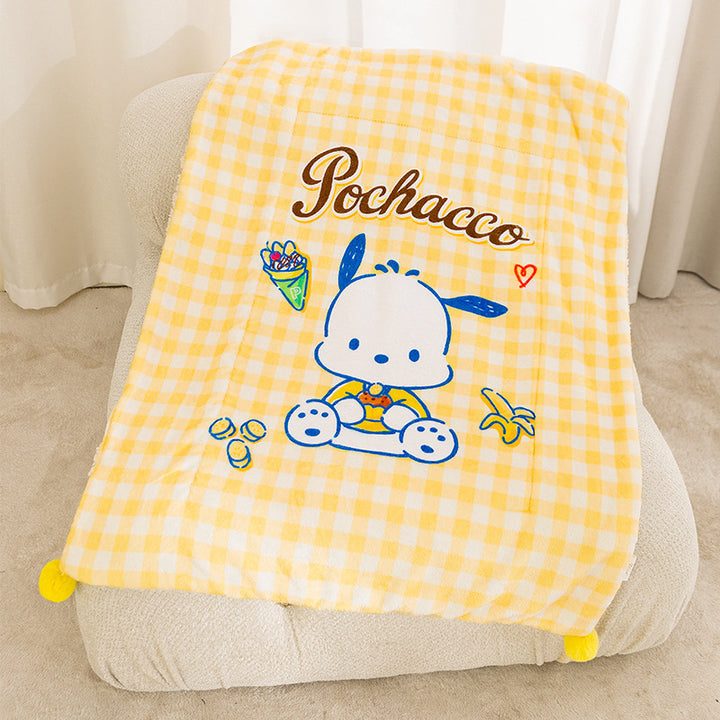 Pet wool blanket, check pattern, double-sided, sizes XS–2XL