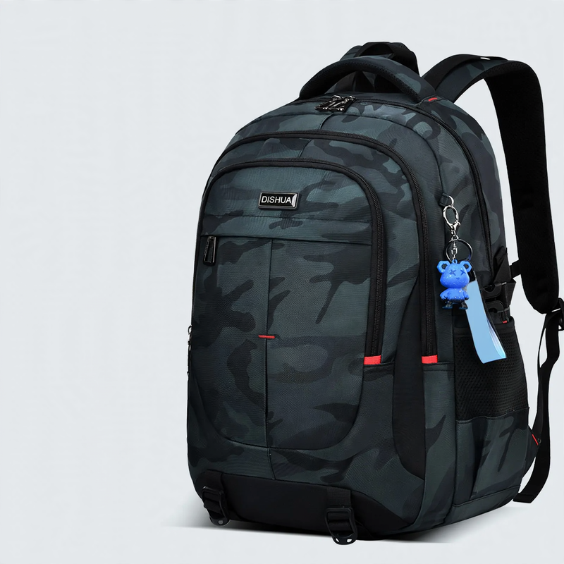 School backpack with roll-top closure, large