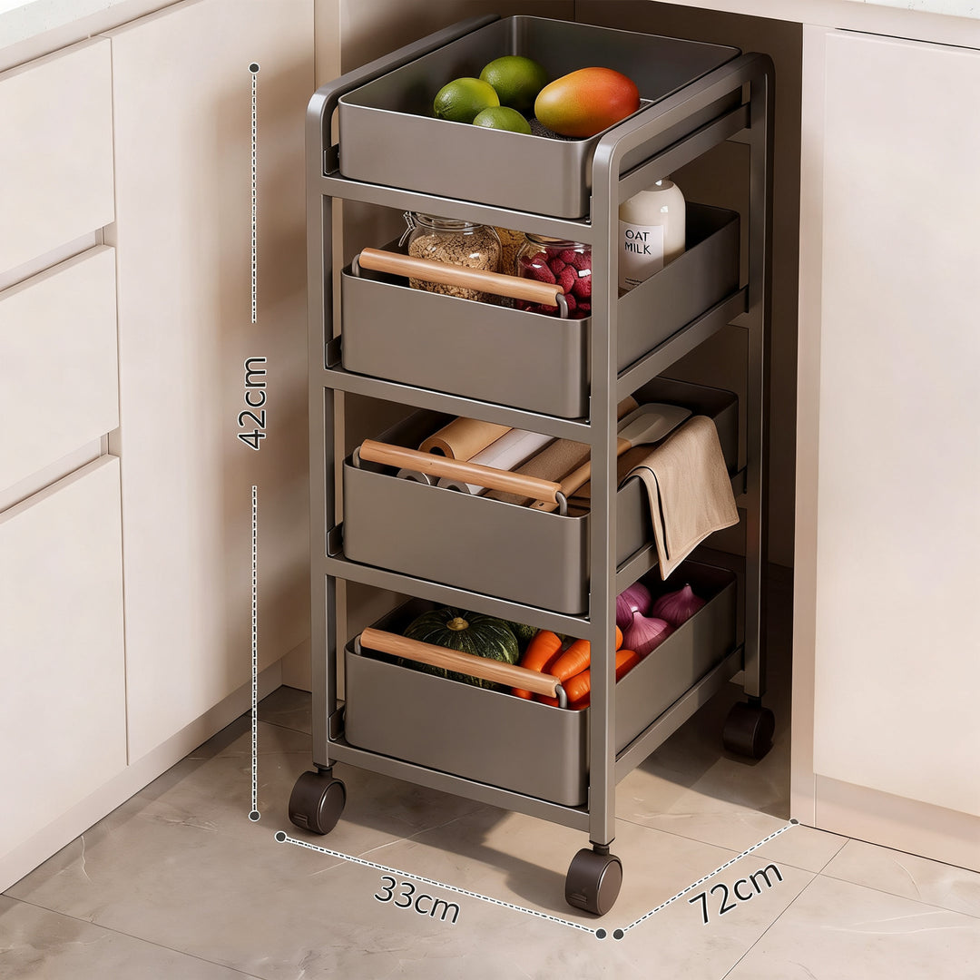 Mobile kitchen rack for vegetables and spices