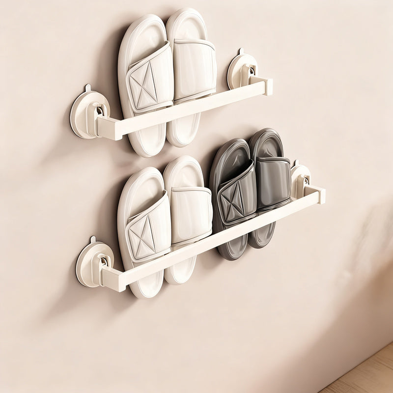 Wall-mounted slipper rack made of space aluminum