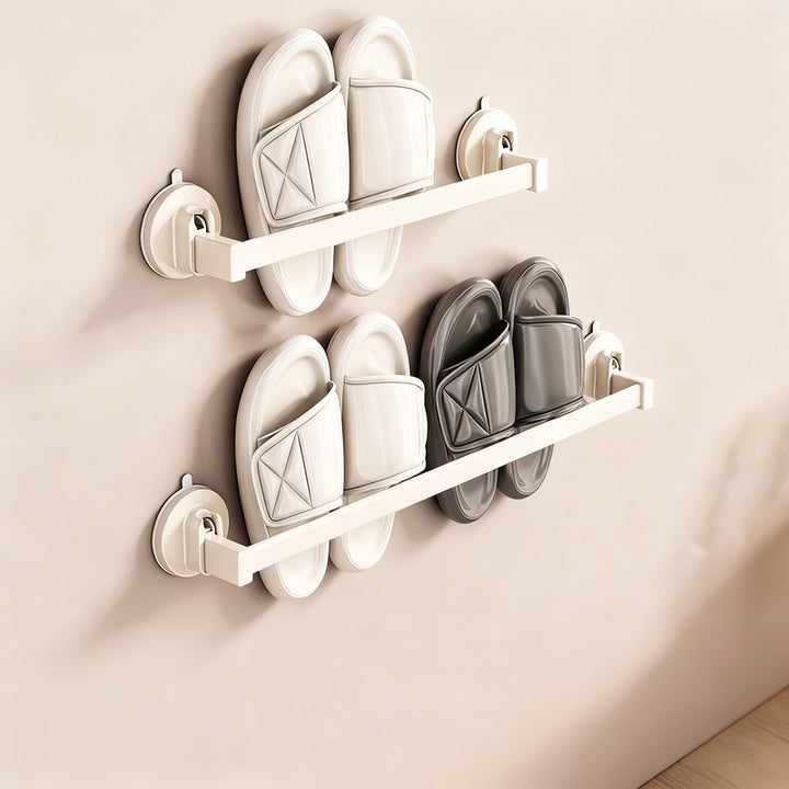 Wall-mounted slipper rack made of space aluminum