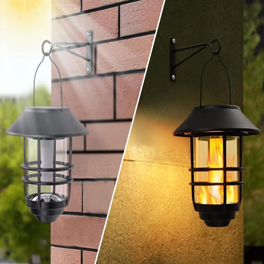 Stornfield | Solar Wireless Waterproof Flickering Flame Lantern Light | - WallLant
