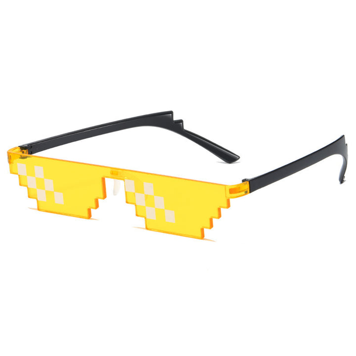 Pixel glasses with geometric pattern
