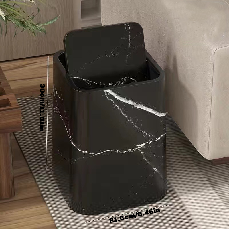 Marble Trash Can | Elegant Swivel Lid | Stornfield