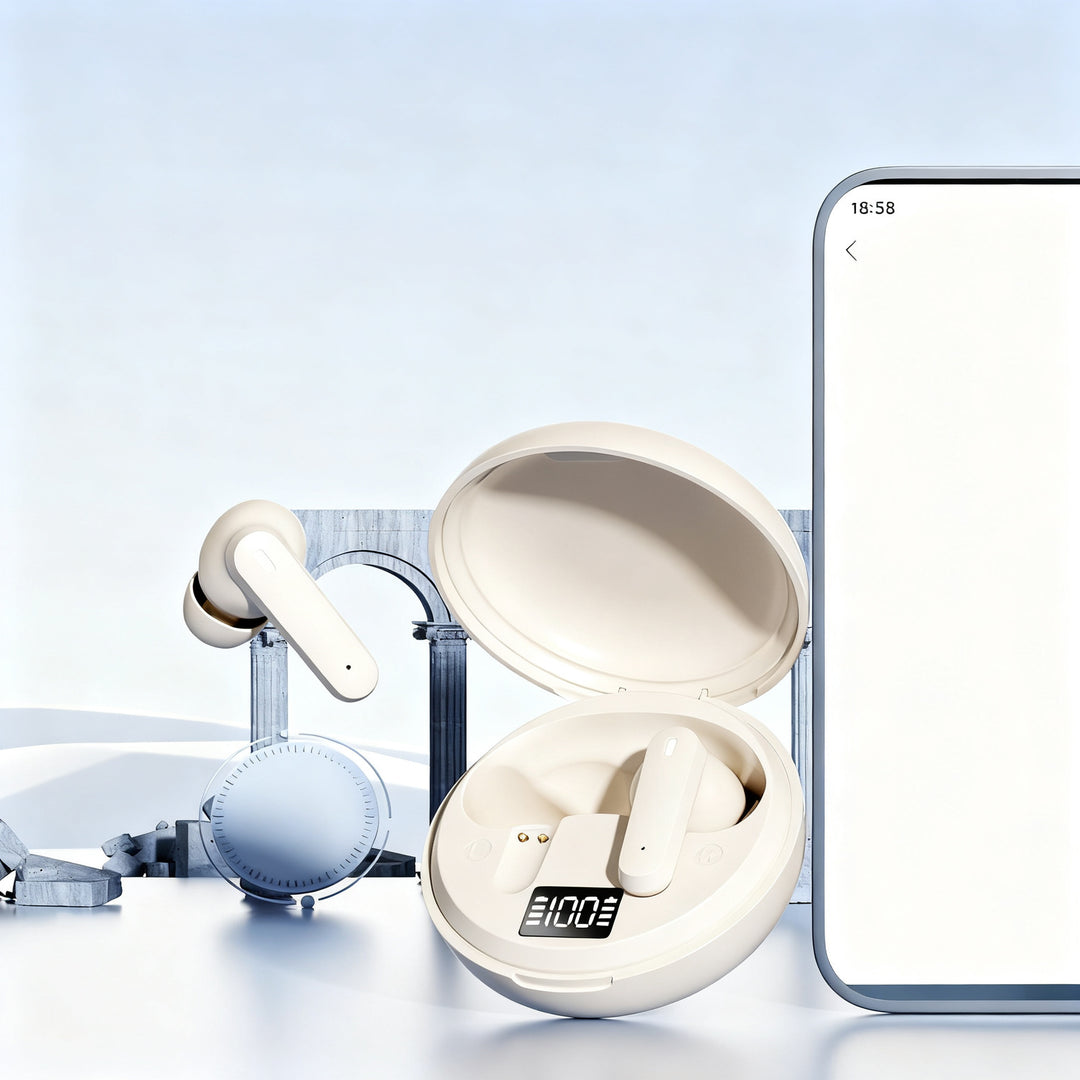 Wireless Bluetooth earbuds with voice control