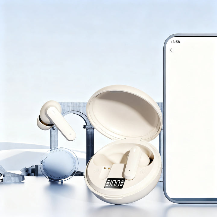 Wireless Bluetooth earbuds with voice control