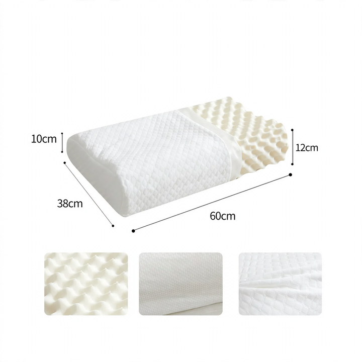 Natural latex pillow with massage function, 40×60 cm