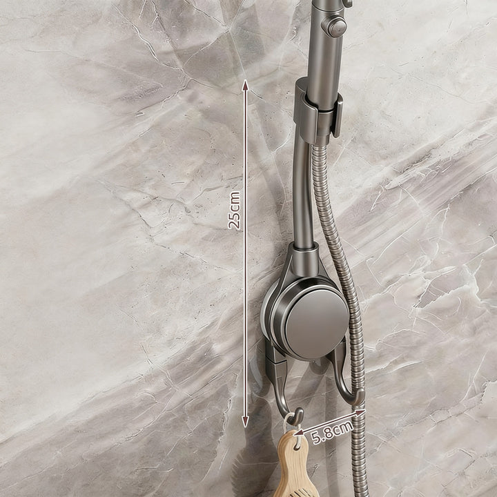 Shower head holder without drilling with suction cup