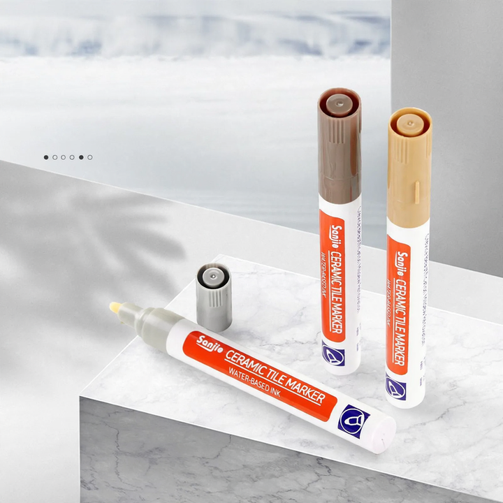 Grout pen for ceramic tiles in various colors