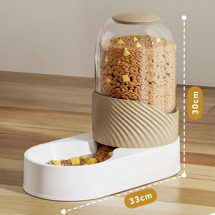 Automatic feeding and drinking system for pets