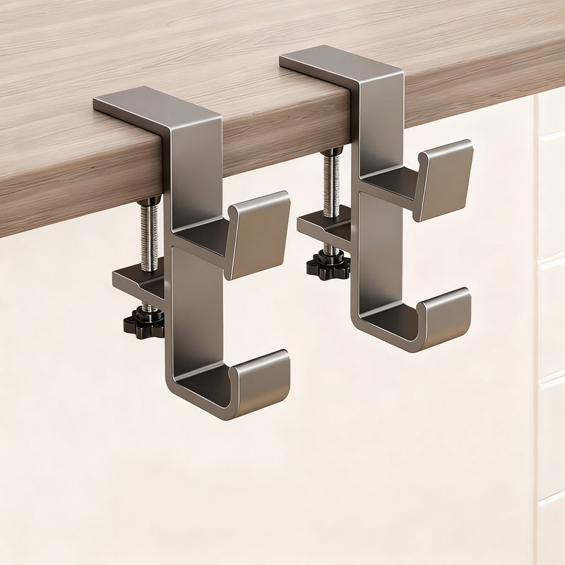 Adjustable table backpack hook made of aluminum