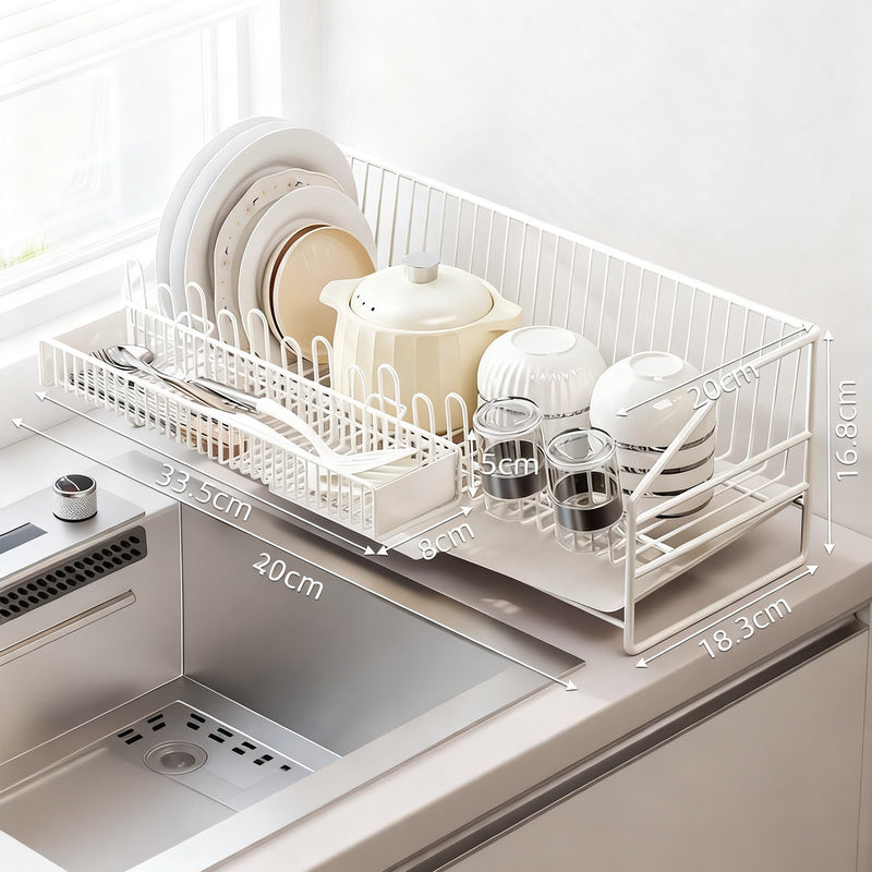 Stainless steel drying rack for dishes and cutlery