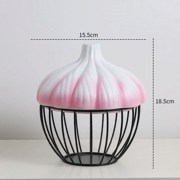 Metal storage basket in country house style, model TJ001