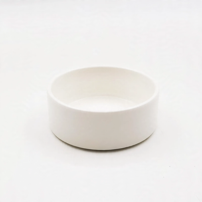 Ceramic soup bowl, round, white