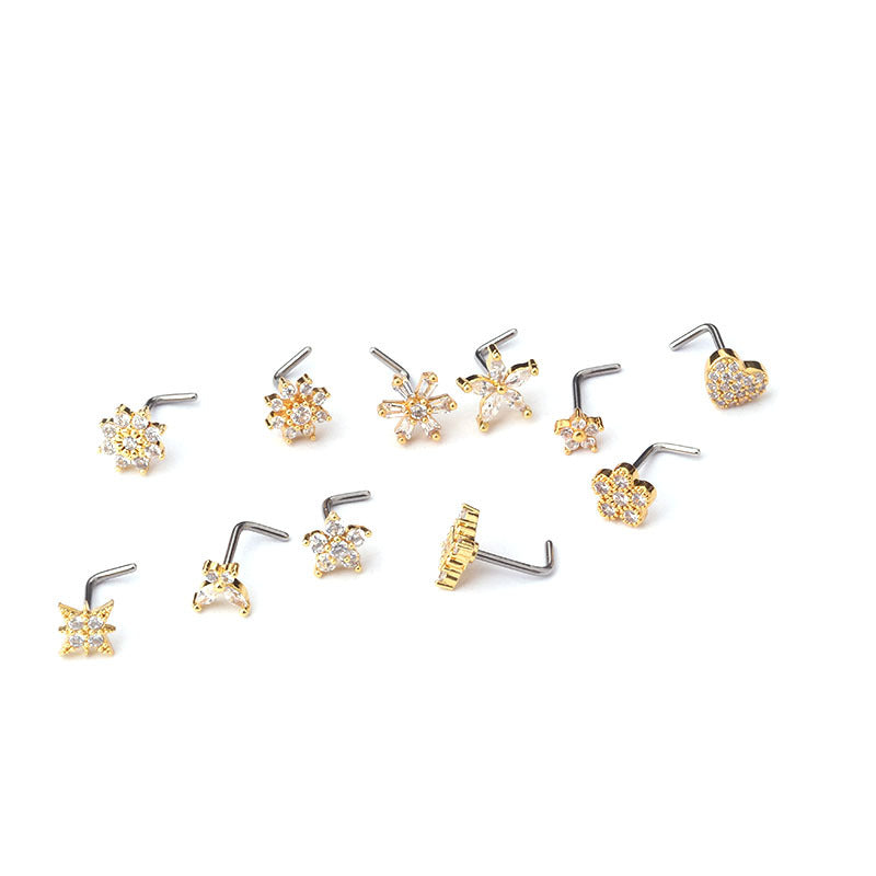 Titan-Piercing rod, flat base, internal thread
