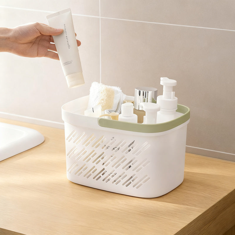 Bathroom storage basket made of PP