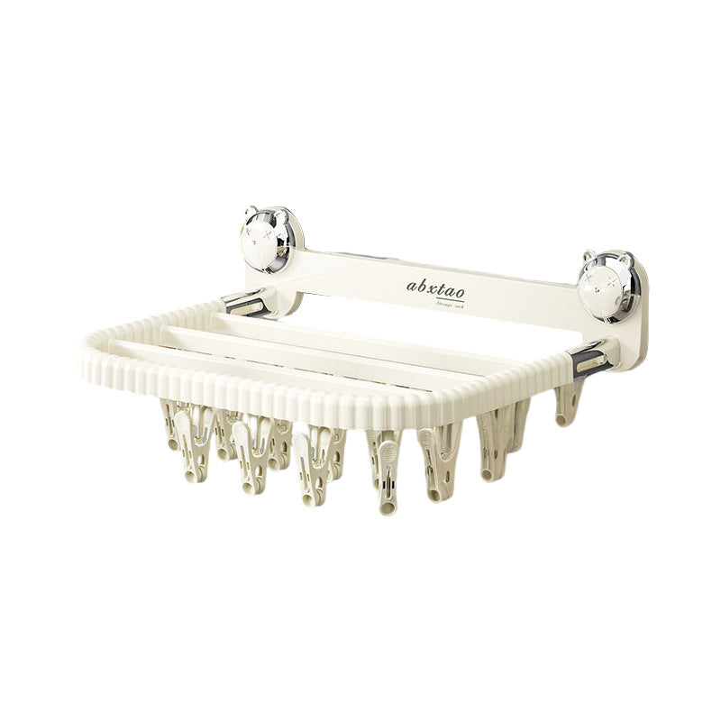 Wall-mounted drying rack, 27 clips