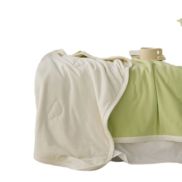 Summer blanket made of knitted cotton, machine washable