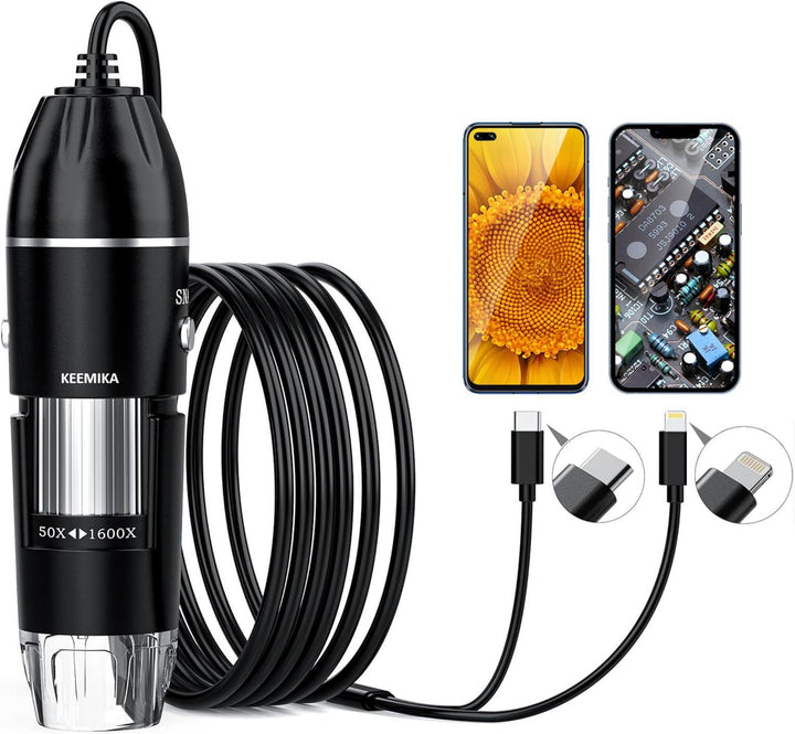 Digital microscope, 1600x magnification, USB operation