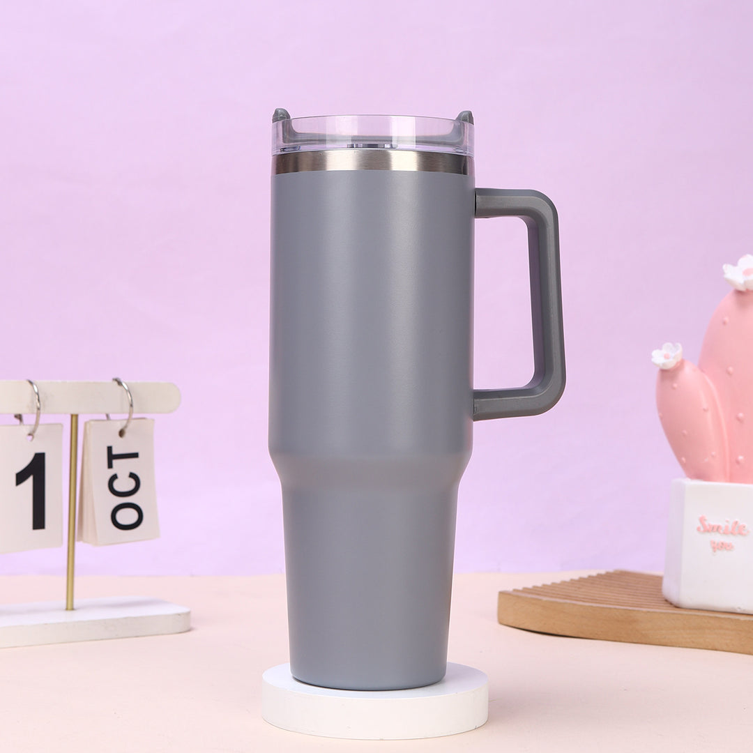 Insulated cup 40oz with straw and handle