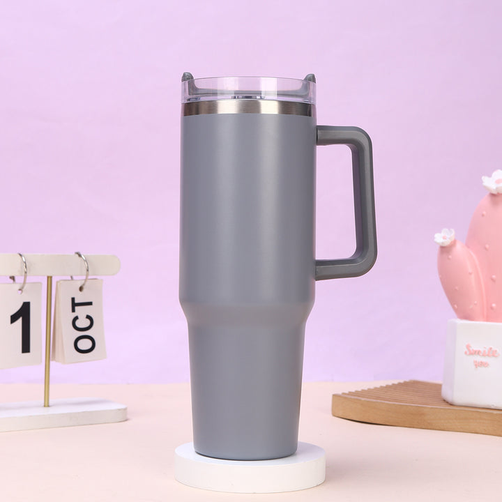 Insulated cup 40oz with straw and handle