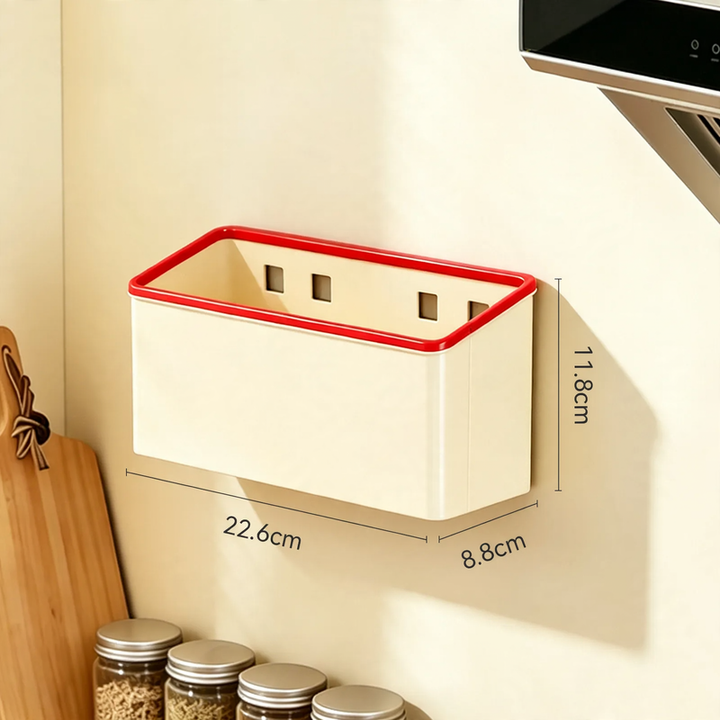 Wall-mounted storage box, PET, self-adhesive