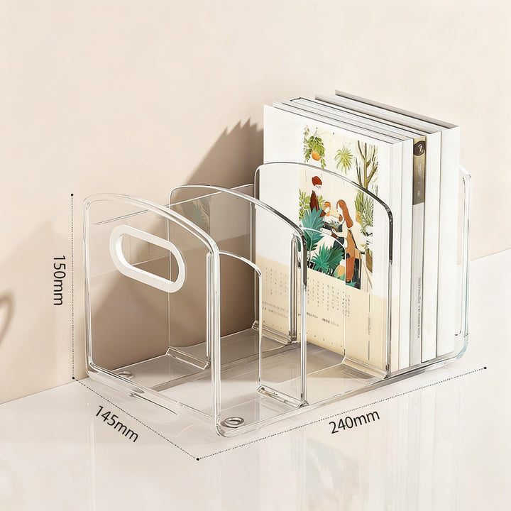 Transparent book holder for desk