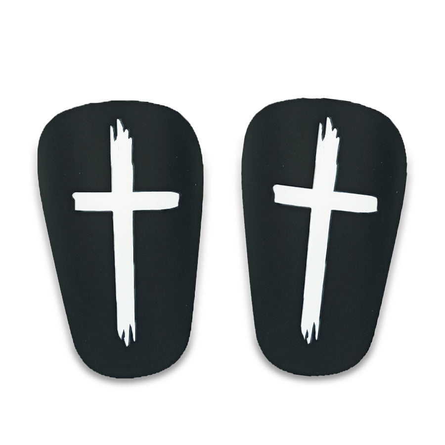 Plastic shin guards for ball sports