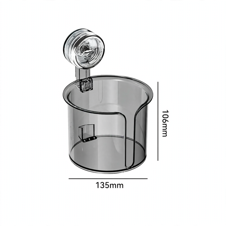 Suction cup toilet paper holder, wall mounted