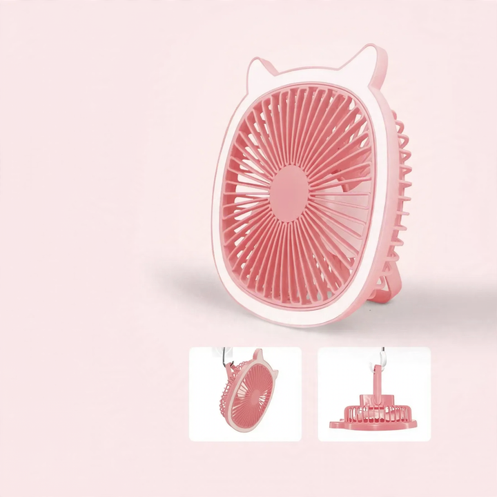 Portable hand fan with battery, 3 levels