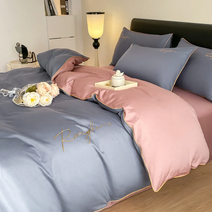 Cotton bedding set, 4-piece, 100% cotton